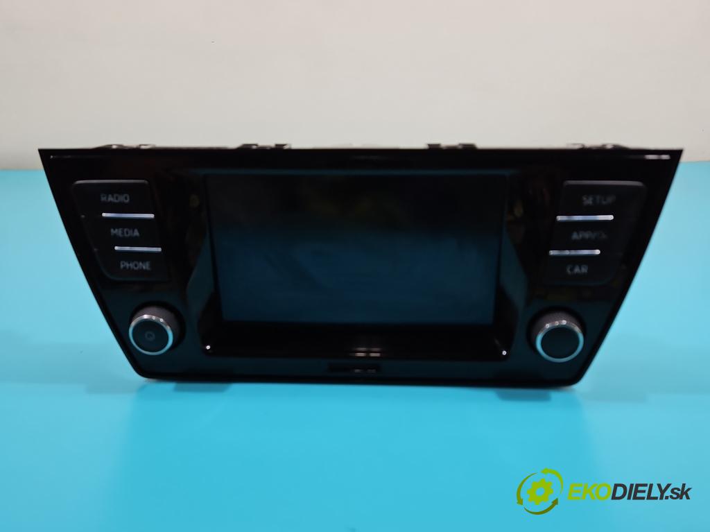 Skoda Fabia III 2014- 2021 1.0 MPI 60 HP manual 44 kW 999 cm3 5- Radio originál 6V0035871H