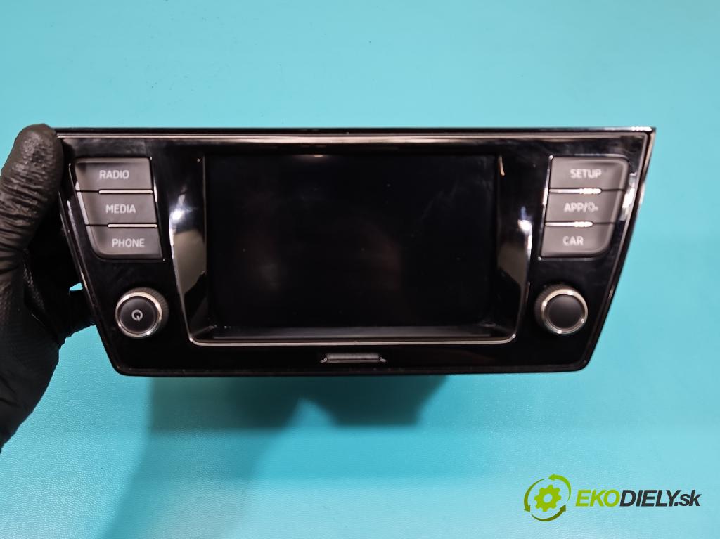 Skoda Fabia III 2014- 2021 1.0 MPI 60 HP manual 44 kW 999 cm3 5- Radio originál 6V0035871H
