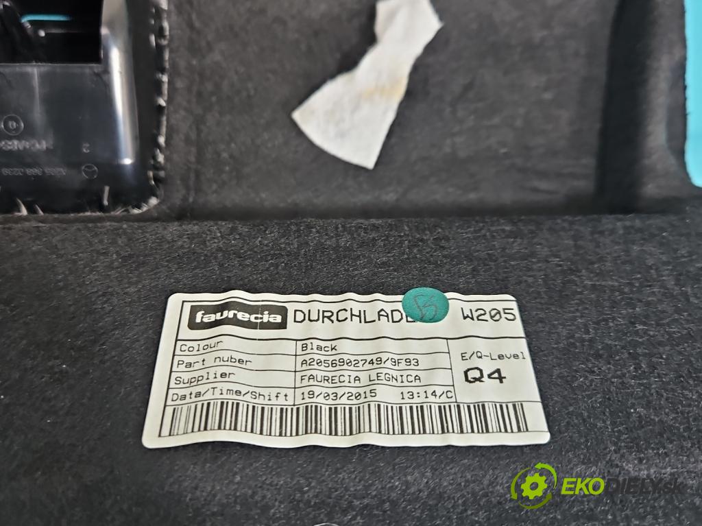 Mercedes C W205 2014–2021 2.0 16V 184 hp automatic 135 kW 1991 cm3 4- pláto zadní A2056905349 (Plata kufrů)