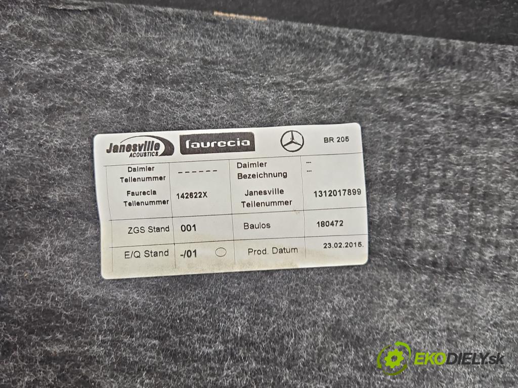 Mercedes C W205 2014–2021 2.0 16V 184 hp automatic 135 kW 1991 cm3 4- pláto zadní A2056905349 (Plata kufrů)