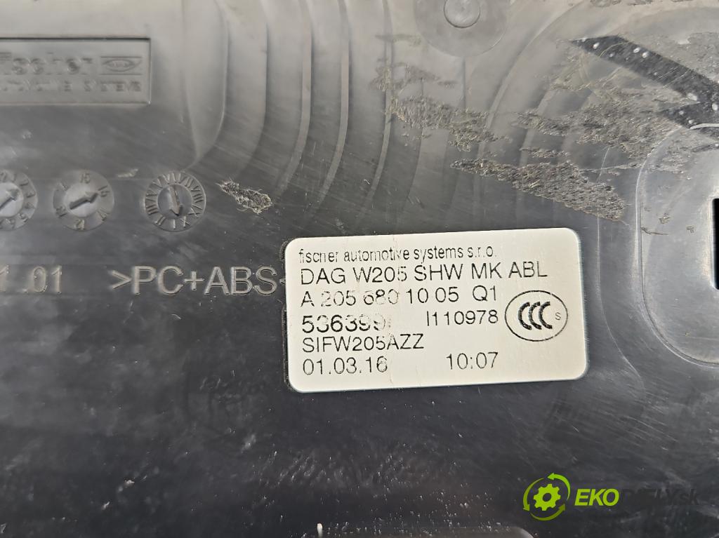 Mercedes C W205 2014–2021 2.0 16V 184hp automatic 135 kW 1991 cm3 4- Mřížka: kúrenia stredová A2056801005Q1 (Mriežka kúrenia (fukár))
