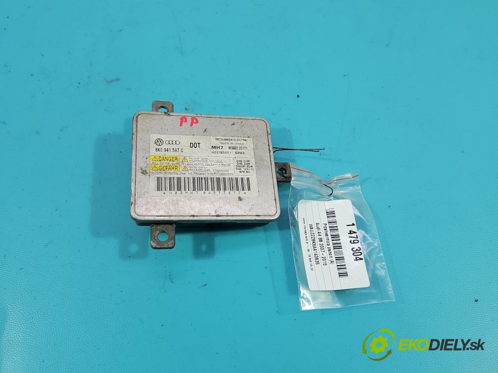 Audi A4 B8 2007-2015 3.0 tdi 239KM automatic 176 kW 2967 cm3 5- střídač: xenon 8K0941597C (Riadiaca jednotka xenónu)