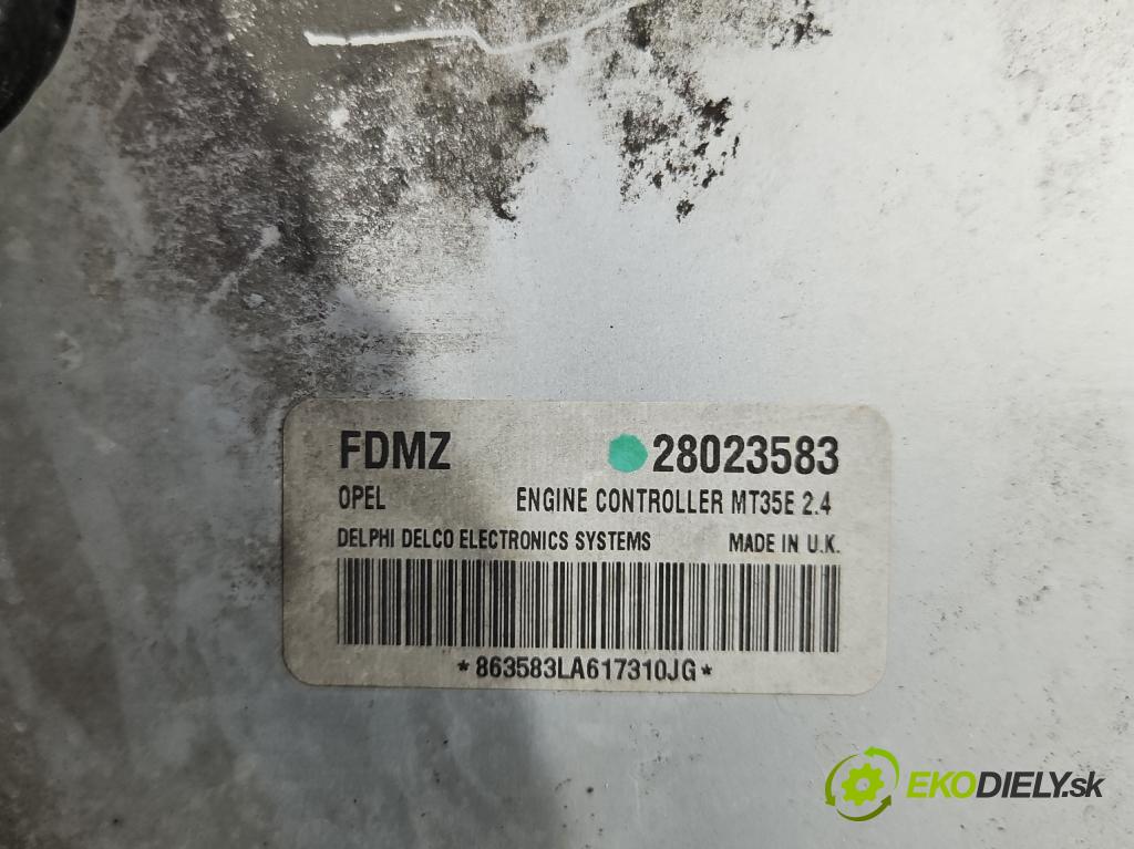 Opel Zafira B 2005-2014 1.6 16V 105 HP manual 77 kW 1598 cm3 5- riadiaca jednotka motora 28023583