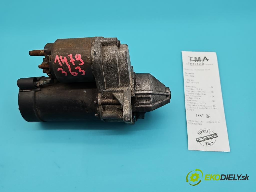 Opel Zafira B 2005-2014 1.6 16V 105 HP manual 77 kW 1598 cm3 5- štartér  (Štartér)
