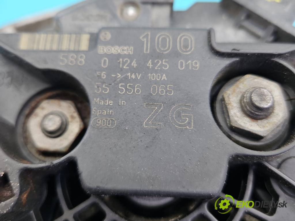Opel Signum 2.2 16V 155 HP manual 114 kW 2198 cm3 5- Alternator 0124425019 (Alternátor)