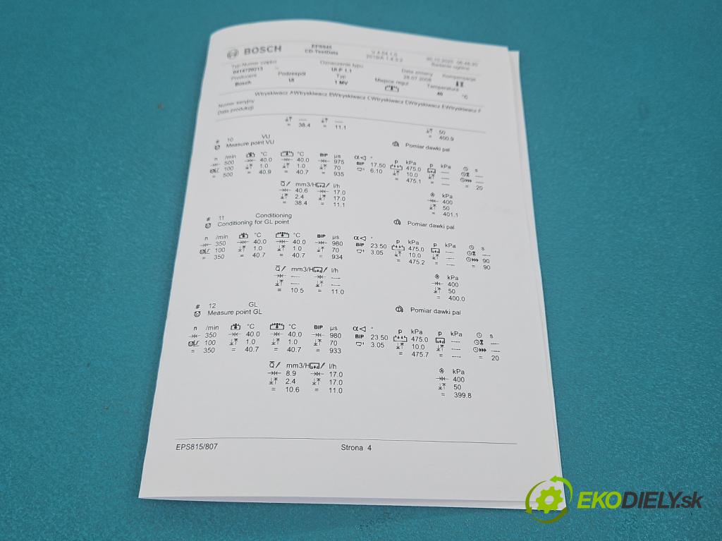 Vw Bora 1.9 tdi 101 HP manual 74 kW 1896 cm3 4- vstrekovacie čerpadlo 0414720213 (Vstrekovač paliva)