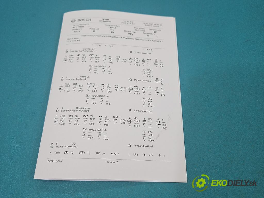 Vw Bora 1.9 tdi 101 HP manual 74 kW 1896 cm3 4- vstrekovacie čerpadlo 0414720213 (Vstrekovač paliva)