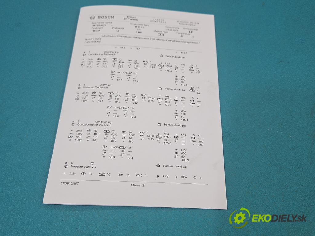 Vw Bora 1.9 tdi 101 HP manual 74 kW 1896 cm3 4- vstrekovacie čerpadlo 0414720213 (Vstrekovač paliva)