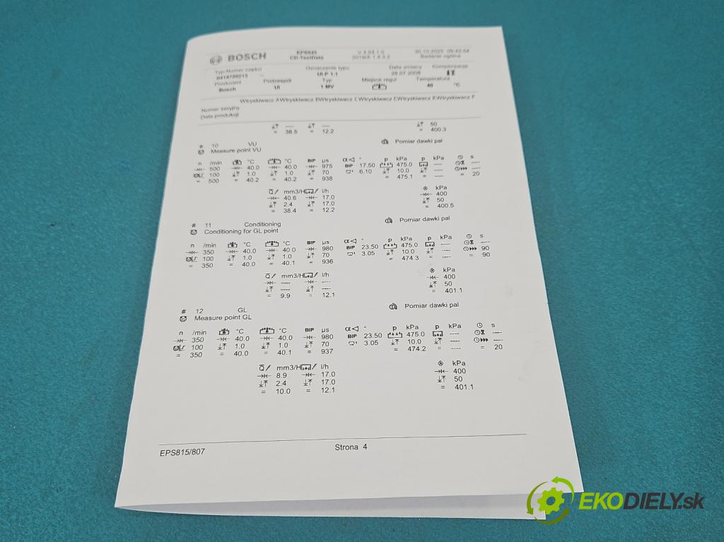 Vw Bora 1.9 tdi 101 HP manual 74 kW 1896 cm3 4- vstrekovacie čerpadlo 0414720213 (Vstrekovač paliva)