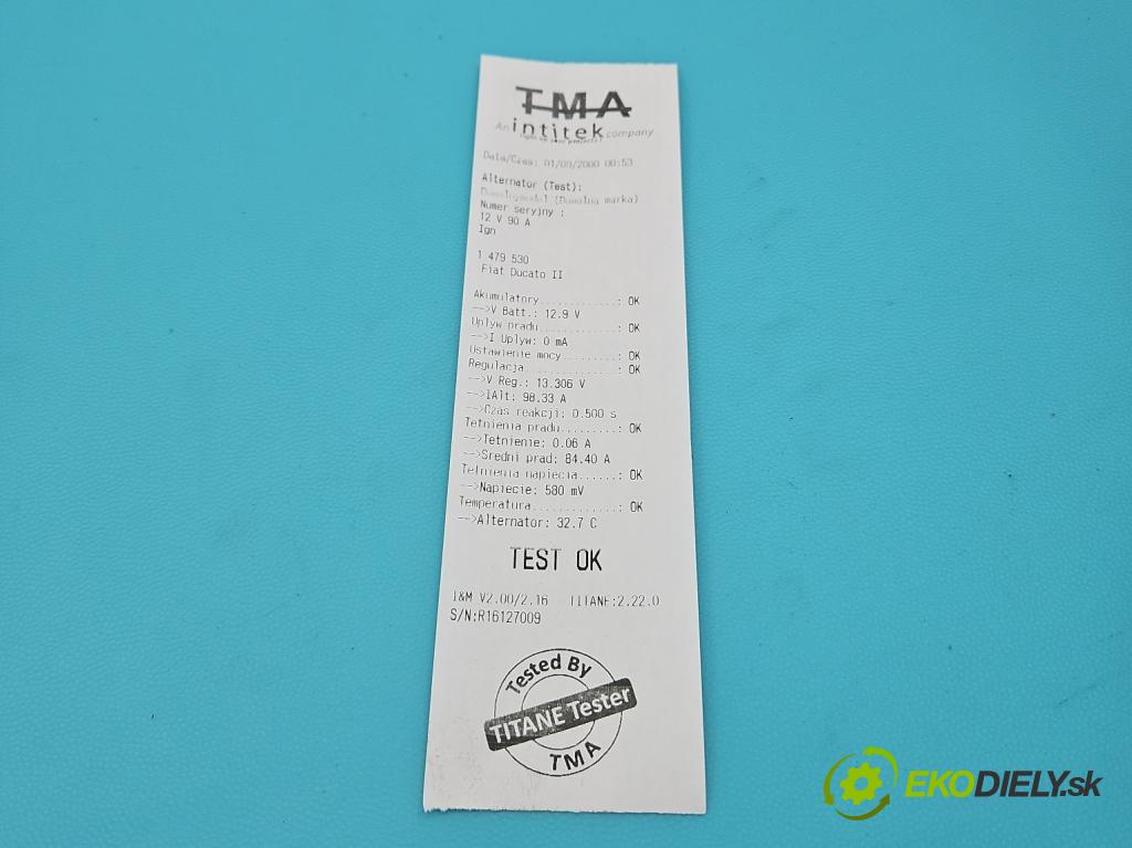 Fiat Ducato II 1994-2006 2.0 jtd 84KM manual 62 kW 1997 cm3 5- Alternator 9649611280 (Alternátor)