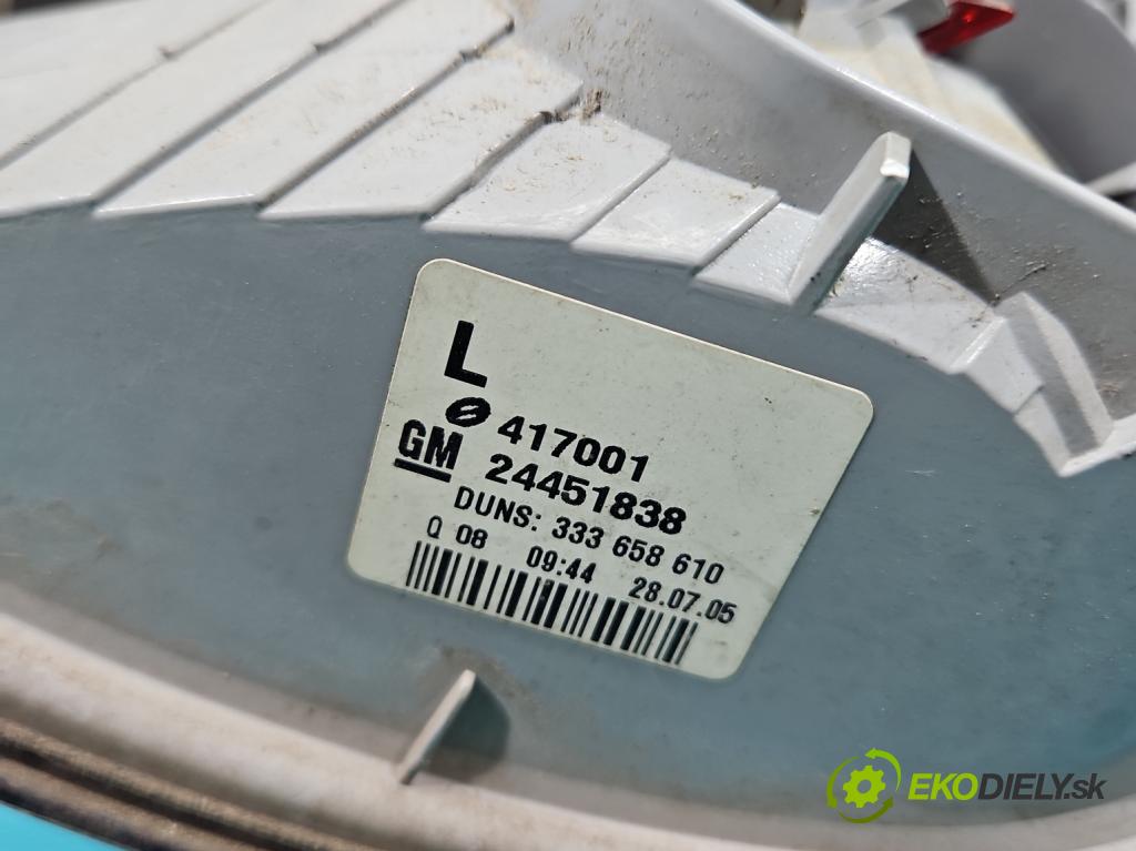Opel Astra III 2004-2014 1.4 16V 90 hp manual 66 kW 1364 cm3 5- světlo zadní levé 24451838 (Klika dveří ostatní)