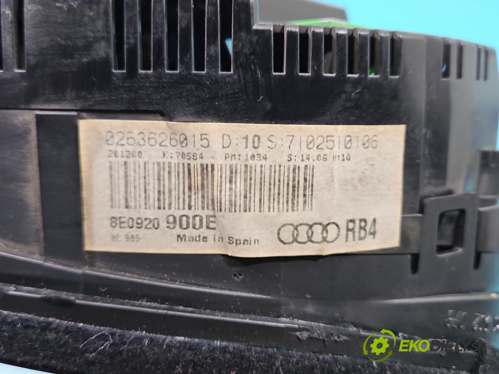 Audi A4 B6 2000-2004 1.9 tdi 131 HP manual 96 kW 1896 cm3 4- prístrojovka/ budíky 8E0920900E (Prístrojová doska)