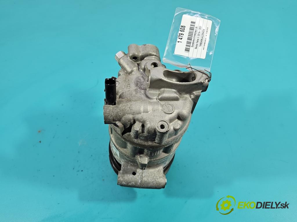 Skoda Fabia III 2014- 2021 1.0 MPI 60 HP manual 44 kW 999 cm3 5- Kompresor: klimatizácie 3Q0816803B (Kompresor klimatizácie)