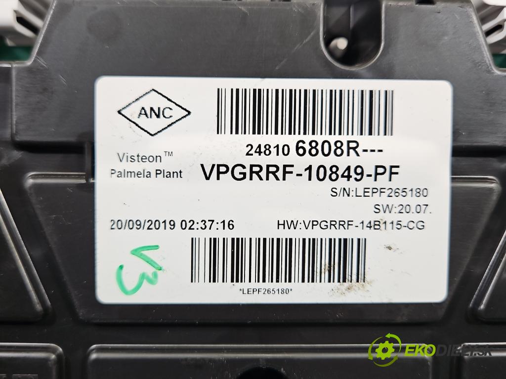 Renault Captur I 2013-2019 0.9 Tce 90 HP manual 66 kW 898 cm3 5- prístrojovka/ budíky 248106808R (Prístrojová doska)