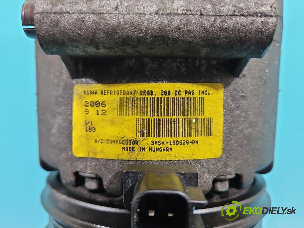 Ford Focus Mk2 2004-2011 1.6 16V 101 HP manual 74 kW 1596 cm3 5- Kompresor: klimatizácie 3M5H-19D629-PH (Kompresor klimatizácie)