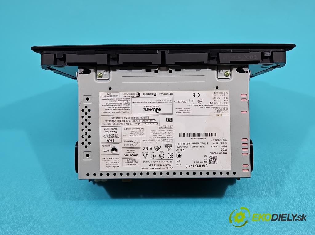 Skoda Rapid 2012-2019 1.0 TSI 95 HP manual 70 kW 999 cm3 5- Radio originál 5JA035871C