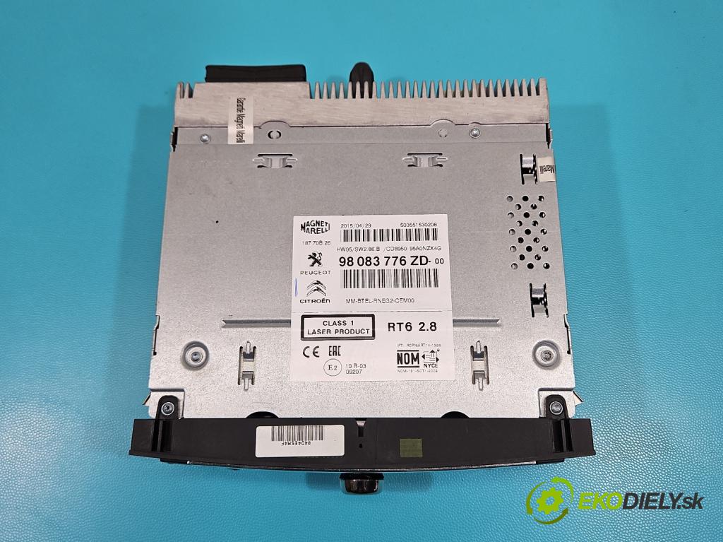 Citroen C5 II 2008-2017 2.0 hdi 140 HP manual 103 kW 1997 cm3 4- Radio originál 98083776ZD