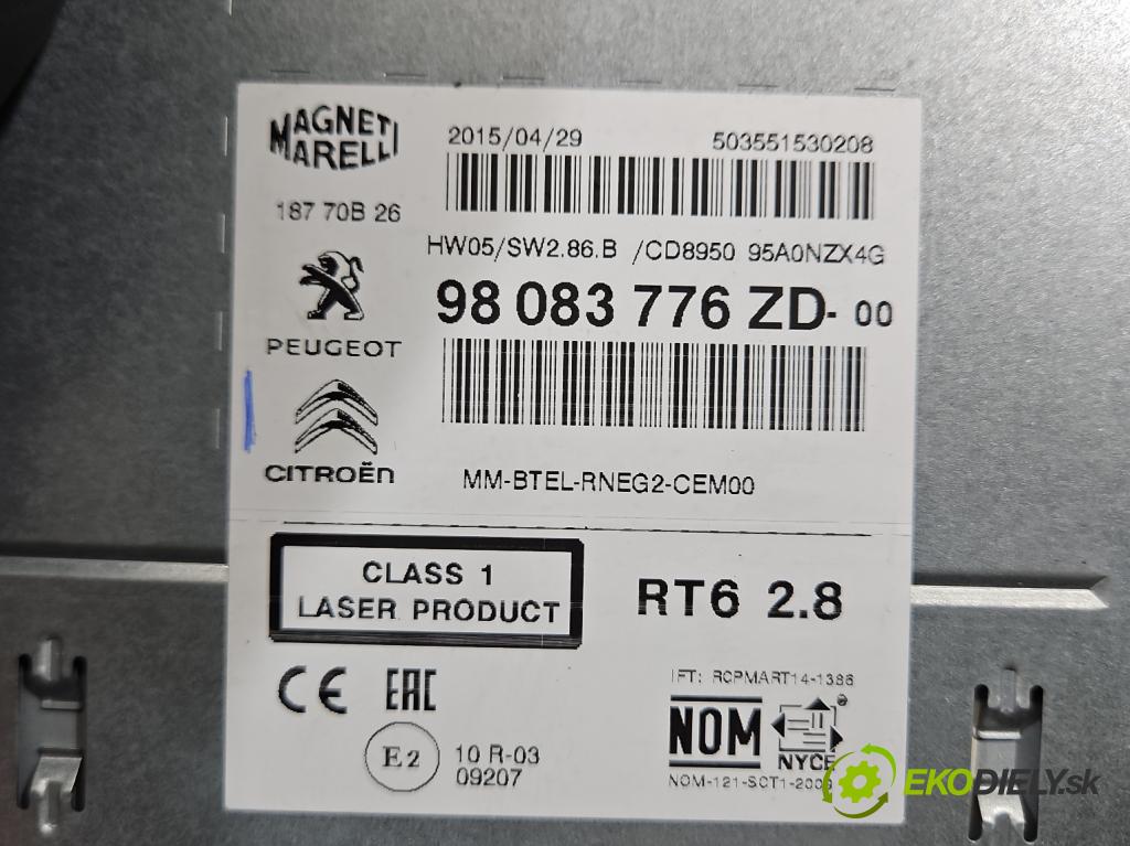Citroen C5 II 2008-2017 2.0 hdi 140 HP manual 103 kW 1997 cm3 4- Radio originál 98083776ZD