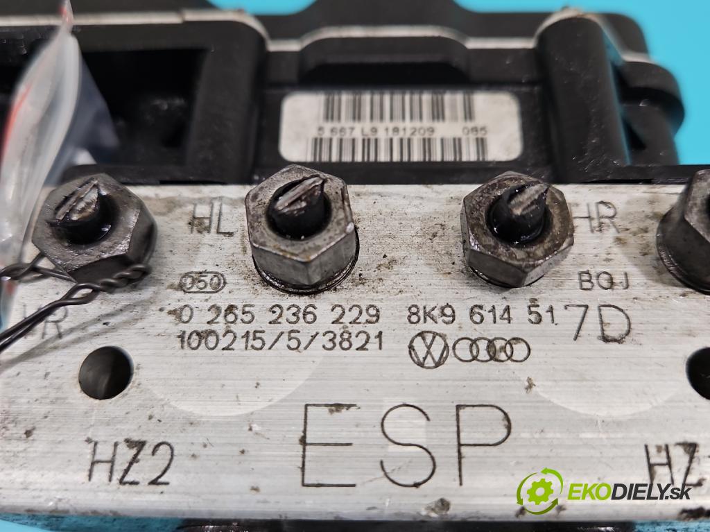 Audi A4 B8 2007-2015 3.0 tdi 239KM automatic 176 kW 2967 cm3 5- čerpadlo abs 0265236229 (Pumpa ABS)