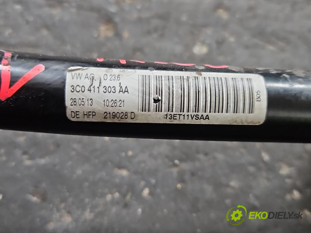 Audi Q3 2011-2018 2.0 tdi 177 HP automatic 130 kW 1968 cm3 5- tyč stabilizatora 3C0411303AA (Stabilizátor predný)