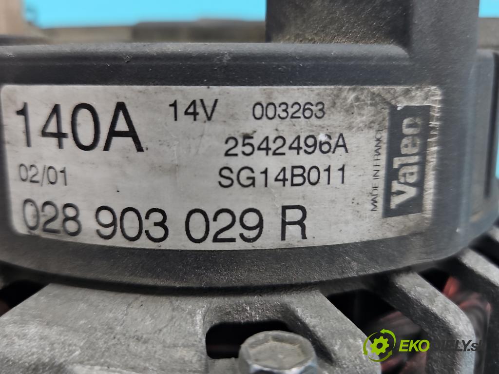 Audi A4 B6 2000-2004 1.9 tdi 131 HP manual 96 kW 1896 cm3 4- Alternator 028903029R (Alternátor)