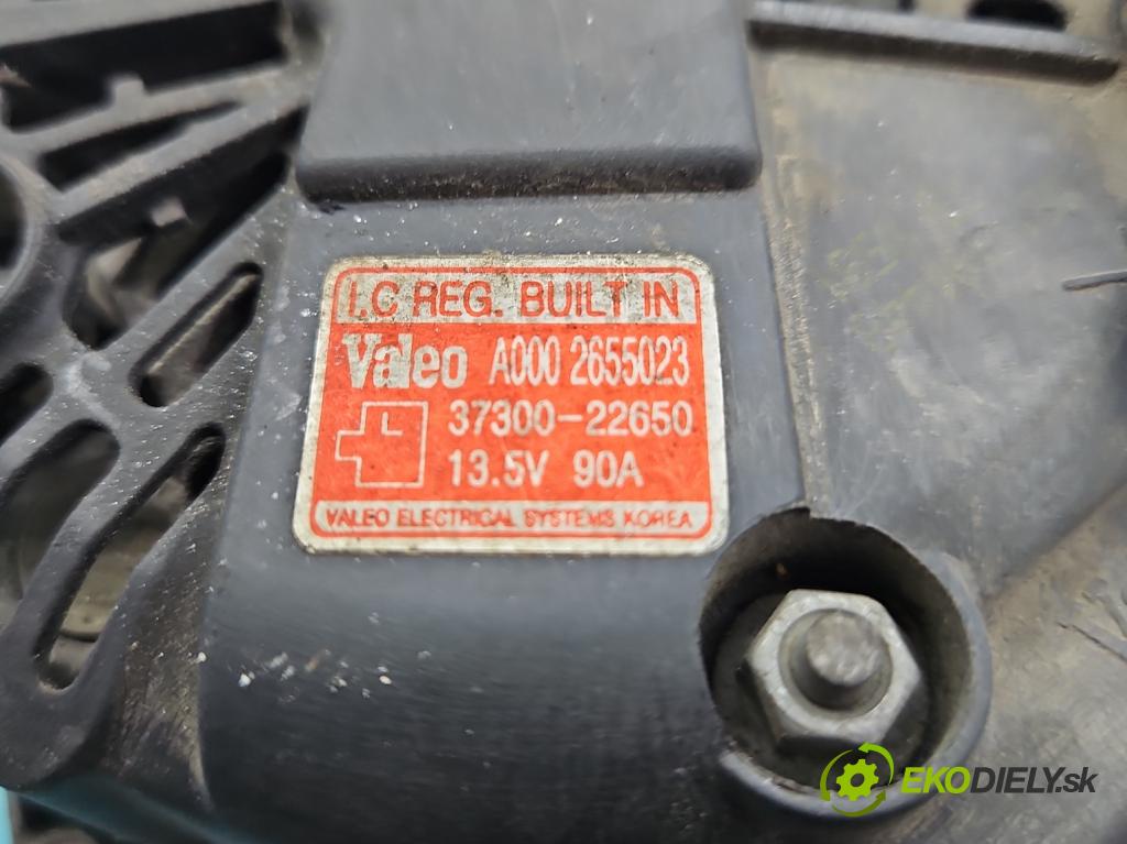 Hyundai Tucson I 2004-2009 2.0 16V 141 HP manual 104 kW 1975 cm3 5- Alternator 37300-22650 (Alternátor)