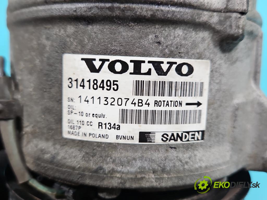 Volvo V40 II 2012-2019 2.0 D3 150 HP automatic 110 kW 1984 cm3 5- Kompresor: klimatizácie 31418495 (Kompresor klimatizácie)