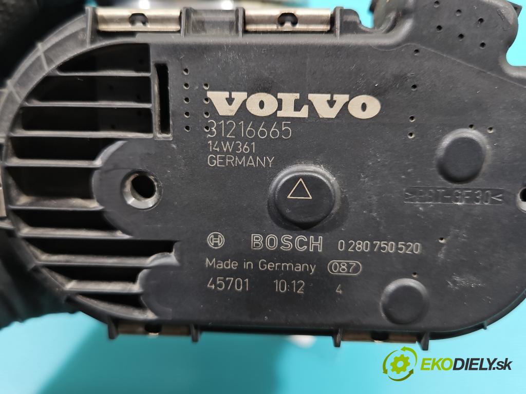 Volvo V40 II 2012-2019 2.0 D3 150 HP automatic 110 kW 1984 cm3 5- klapka 0280750520 (Škrtiaca klapka)