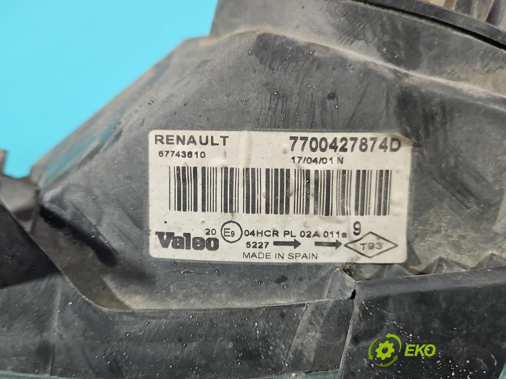 Renault Megane I 1995-2003 1.9 dci 102 hp manual 75 kW 1870 cm3 5- světlo levý 7700427874D (Klika dveří ostatní)