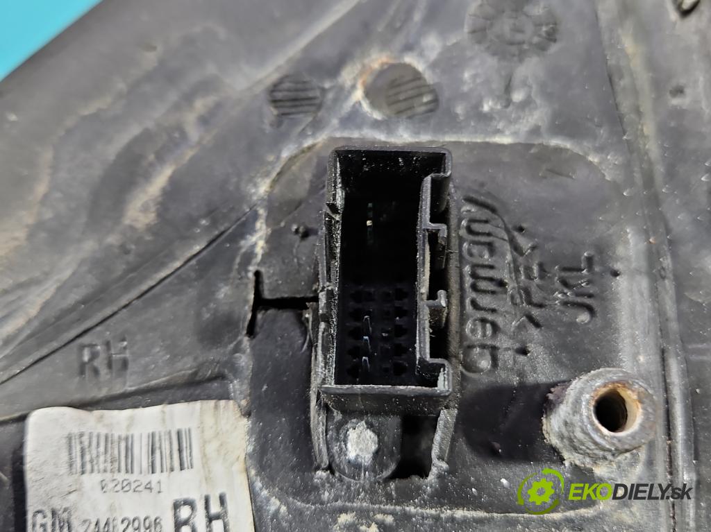 Opel Astra III 2004-2014 1.7 cdti 80 hp manual 59 kW 1686 cm3 5- zpětné zrcátko pravé 24462996 (Klika dveří ostatní)