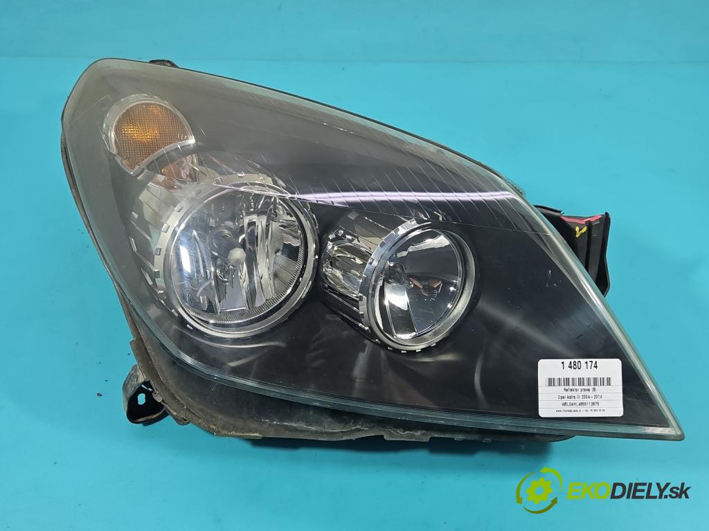 Opel Astra III 2004-2014 1.7 cdti 80 HP manual 59 kW 1686 cm3 5- Reflektor: pravý  (Svetlo predné pravé)