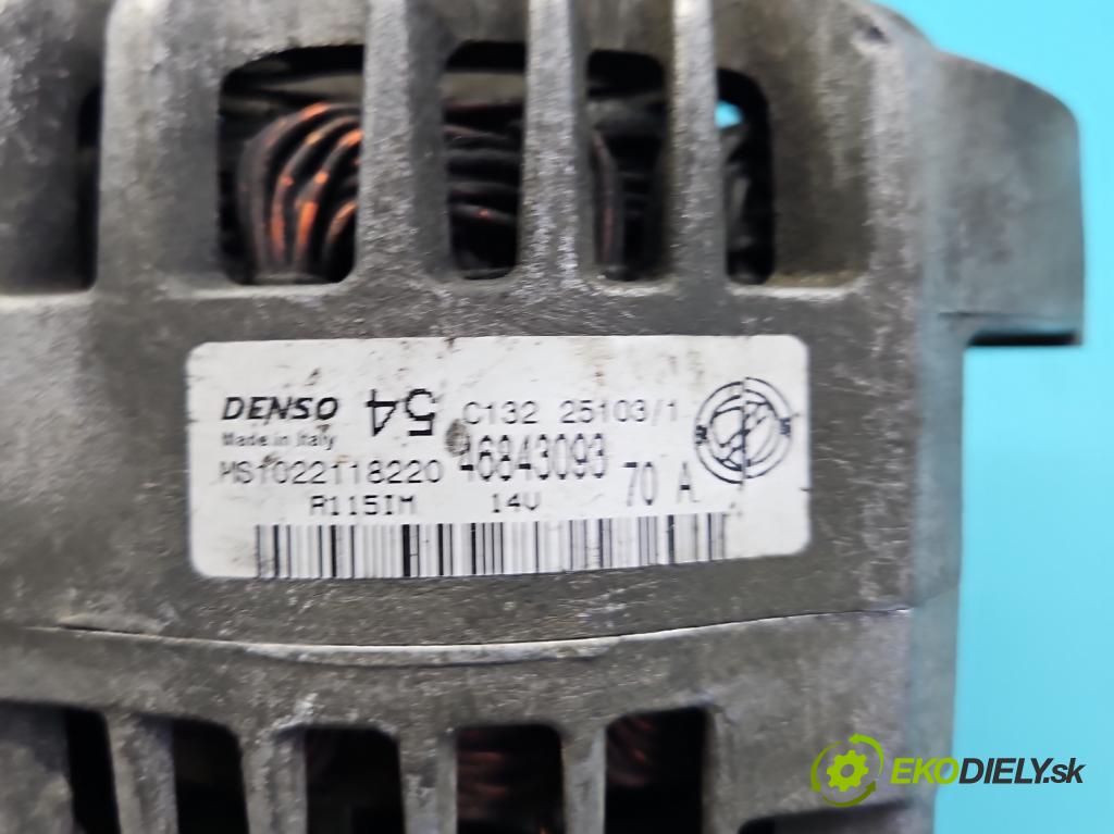 Fiat Panda II 2003-2012 1.2 60 HP manual 44 kW 1242 cm3 5- Alternator 46843093 (Alternátor)