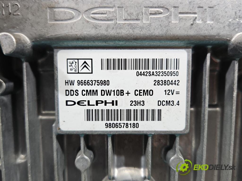 Citroen C5 II 2008-2017 2.0 hdi 140 HP manual 103 kW 1997 cm3 4- riadiaca jednotka motora 9666375980