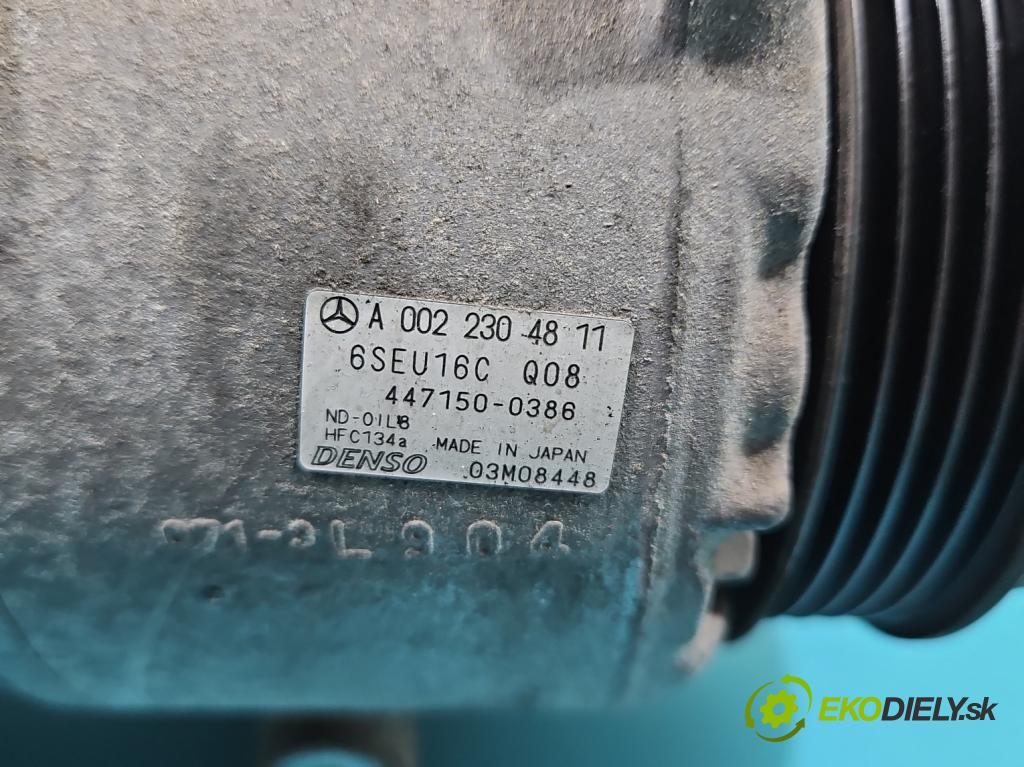 Mercedes A W169 2004-2012 2.0 CDI 82 HP manual 60 kW 1991 cm3 5- Kompresor: klimatizácie A0022304811 (Kompresor klimatizácie)