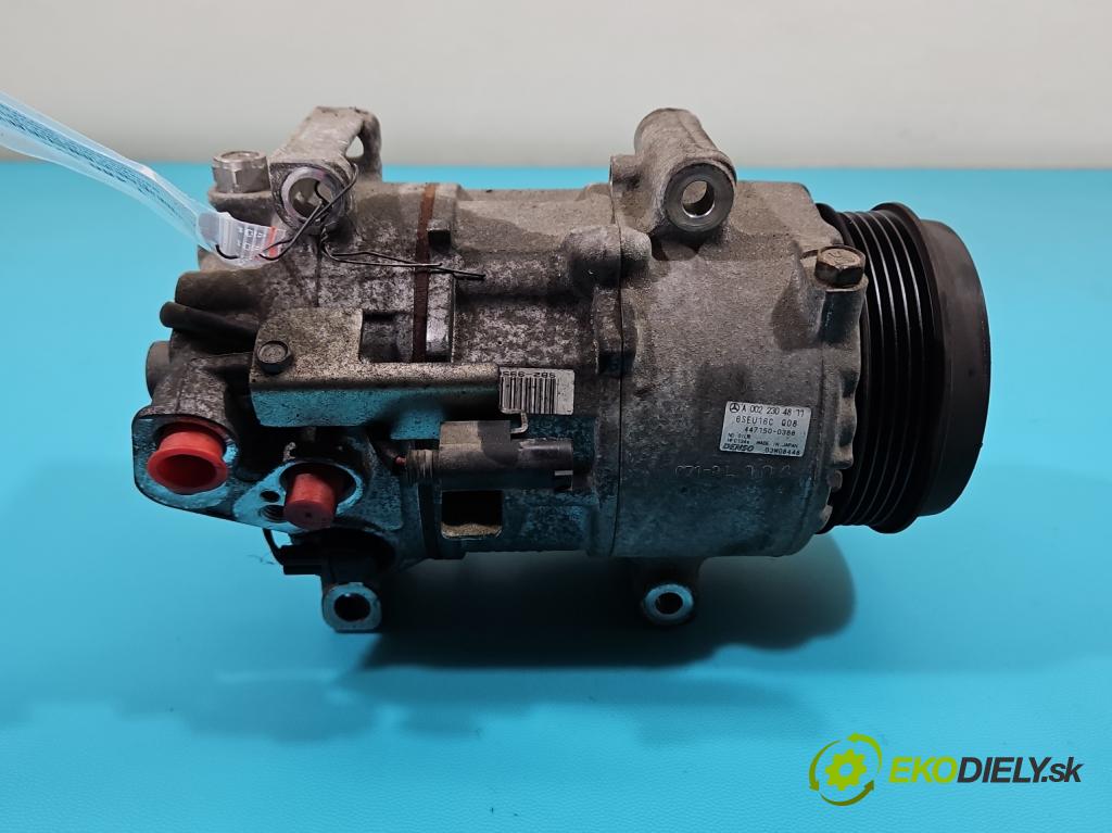 Mercedes A W169 2004-2012 2.0 CDI 82 HP manual 60 kW 1991 cm3 5- Kompresor: klimatizácie A0022304811 (Kompresor klimatizácie)