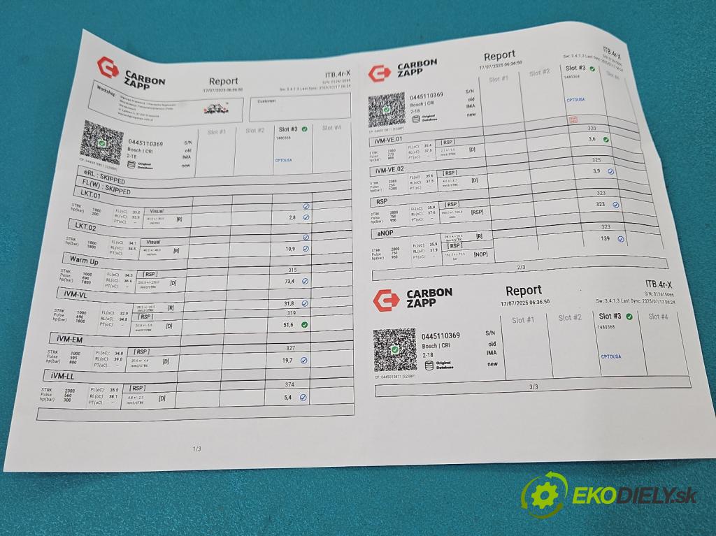 Skoda Superb II 2008-2015 2.0 tdi 140 HP manual 103 kW 1968 cm3 5- vstrek 0445110369 (Vstrekovač paliva)