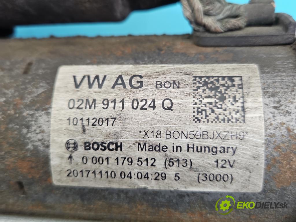 Skoda Rapid 2012-2019 1.0 TSI 95 HP manual 70 kW 999 cm3 5- štartér 0001179512 (Štartér)
