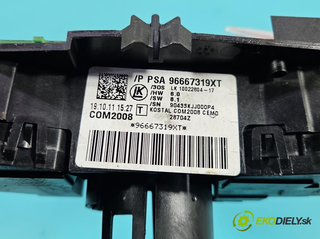Peugeot 5008 I 2009-2017 1.6 THP 156 HP manual 115 kW 1598 cm3 5- prepínač komplex: 96667319XT (Prepínacie páčky pod volantom)
