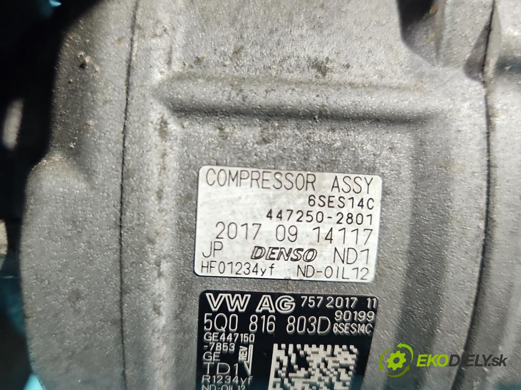 Skoda Superb III 2015-2024 2.0 TDI 190 HP automatic 140 kW 1968 cm3 5- Kompresor: klimatizácie 5Q0816803D (Kompresor klimatizácie)