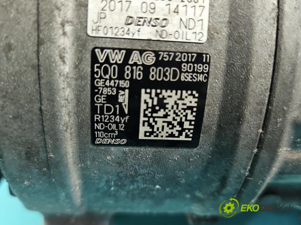 Skoda Superb III 2015-2024 2.0 TDI 190 HP automatic 140 kW 1968 cm3 5- Kompresor: klimatizácie 5Q0816803D (Kompresor klimatizácie)