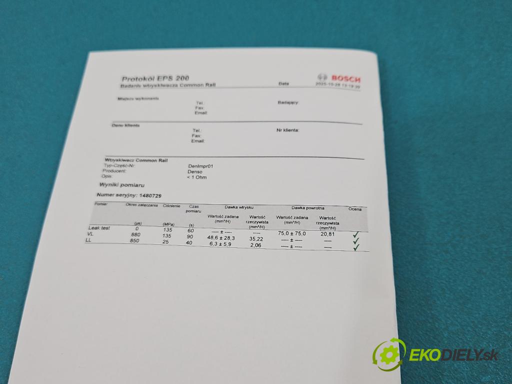 Toyota Corolla E12 2001-2009 2.0 D4D 116 HP manual 85 kW 1995 cm3 5- vstrek 23670-0G010 (Vstrekovač paliva)