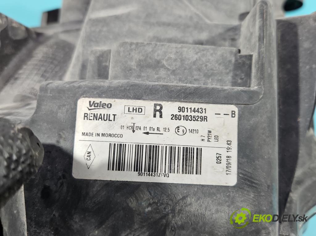 Dacia Sandero II 2012-2020 0.9 Tce 90 HP manual 66 kW 898 cm3 5- Reflektor: pravý 260103529R (Svetlo predné pravé)