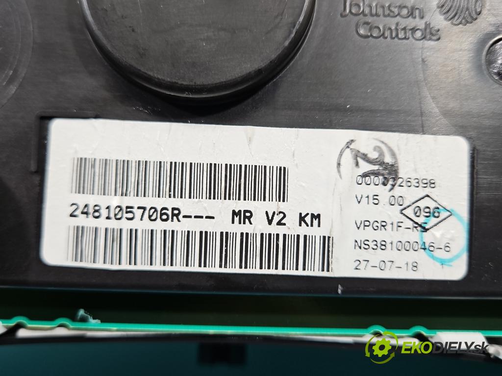 Dacia Sandero II 2012-2020 0.9 Tce 90 HP manual 66 kW 898 cm3 5- prístrojovka/ budíky 248105706R (Prístrojová doska)