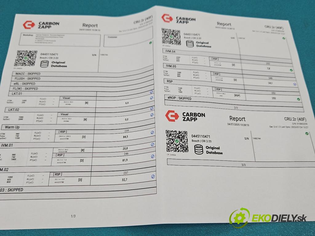 Skoda Superb III 2015-2024 2.0 TDI 190 HP automatic 140 kW 1968 cm3 5- vstrek 0445110471 (Vstrekovač paliva)