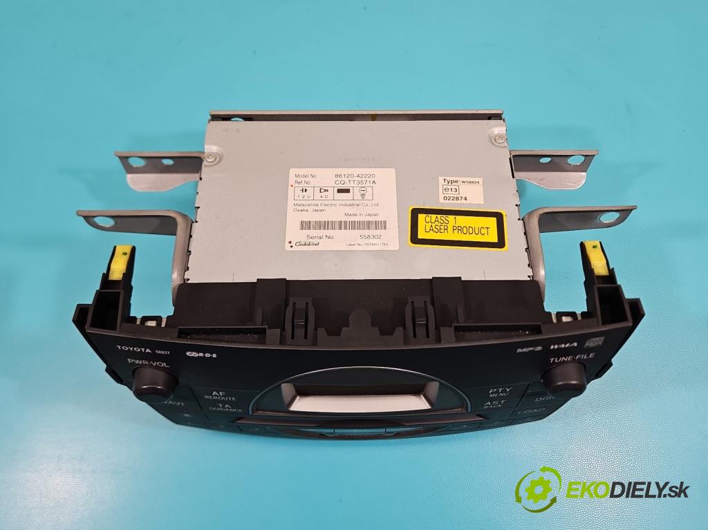 Toyota Rav4 III 2005-2012 2.2 D4D 136 HP manual 100 kW 2231 cm3 5- Radio originál 86120-42220