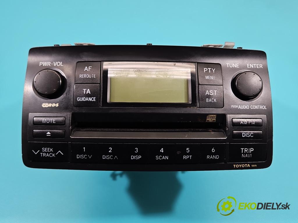 Toyota Corolla E12 2001-2009 1.4 D4D 90 HP manual 66 kW 1364 cm3 5- Radio originál 86120-12880