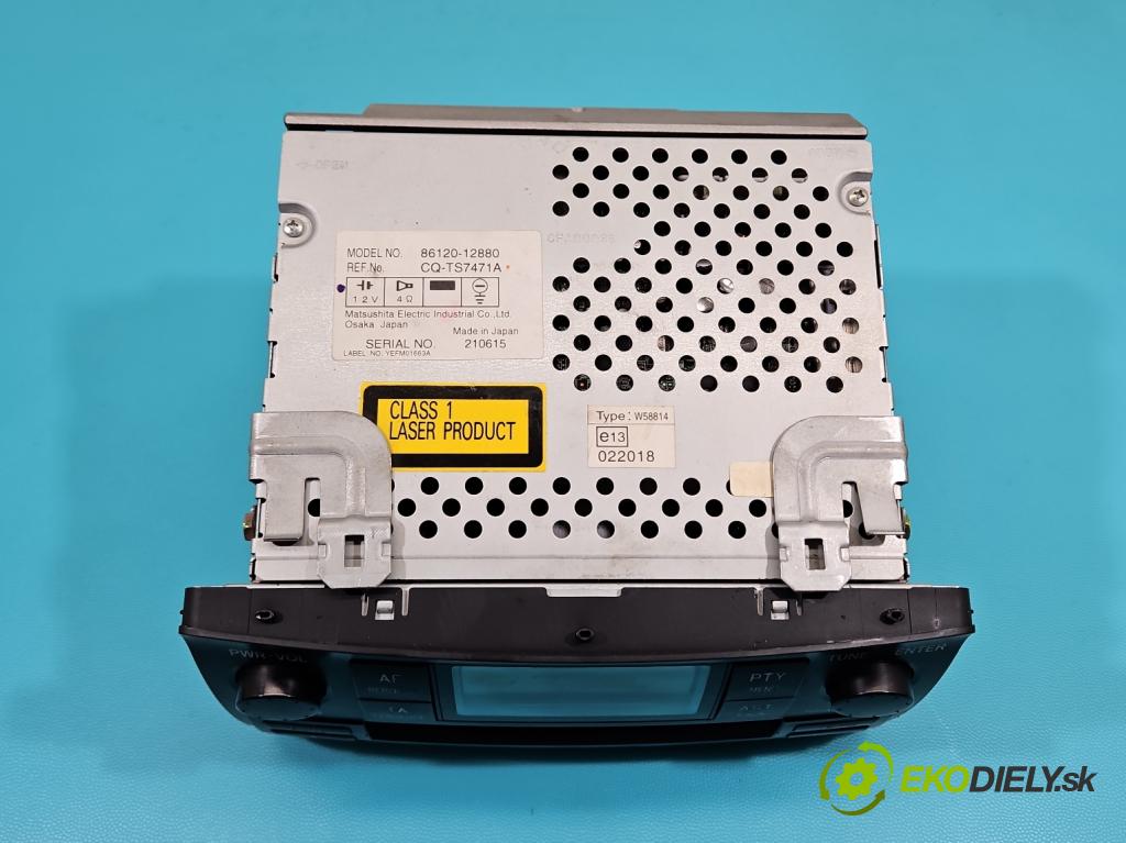 Toyota Corolla E12 2001-2009 1.4 D4D 90 HP manual 66 kW 1364 cm3 5- Radio originál 86120-12880