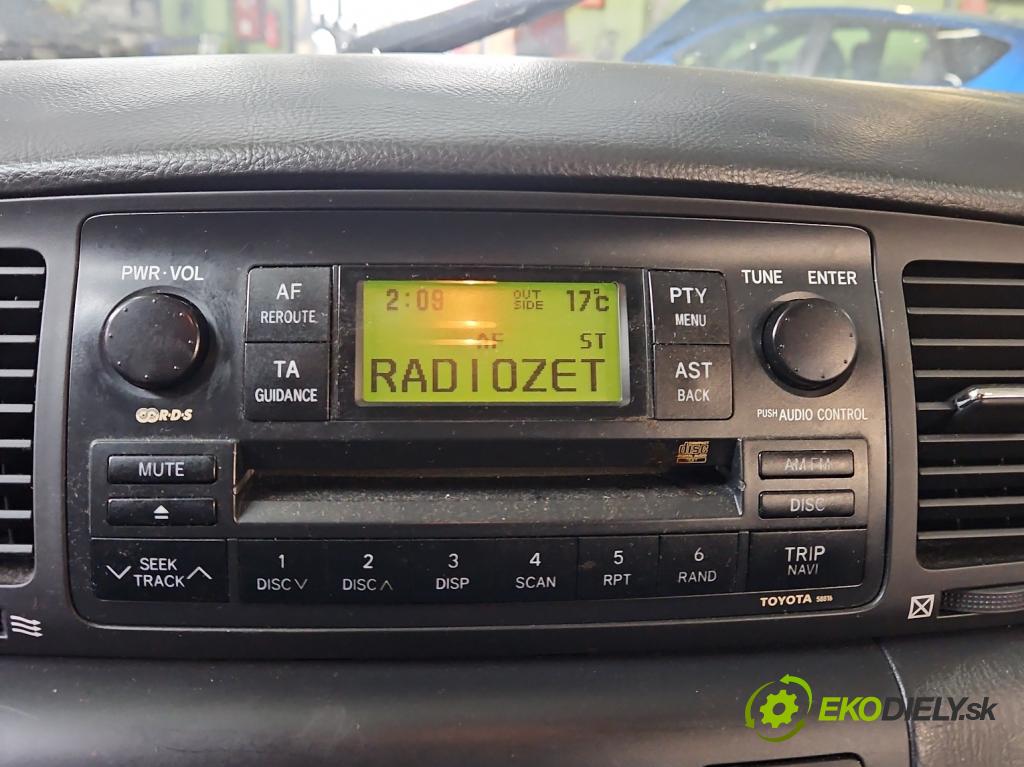 Toyota Corolla E12 2001-2009 1.4 D4D 90 HP manual 66 kW 1364 cm3 5- Radio originál 86120-12880