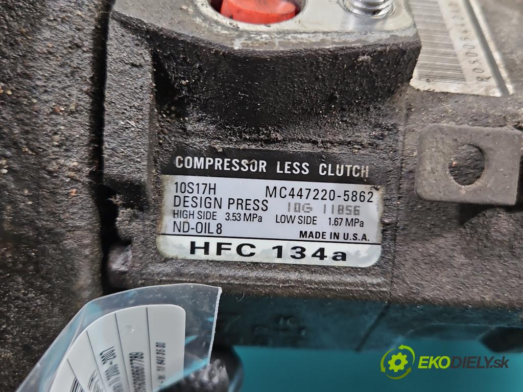 Dodge Caravan IV 2000-2007 3.3 V6 182KM automatic 134 kW 3301 cm3 5- Kompresor: klimatizácie 447220-5862 (Kompresor klimatizácie)