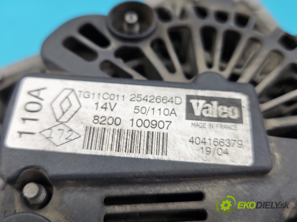 Renault Scenic II 2003-2009 1.4 16V 98 HP manual 72 kW 1390 cm3 5- Alternator 8200100907 (Alternátor)